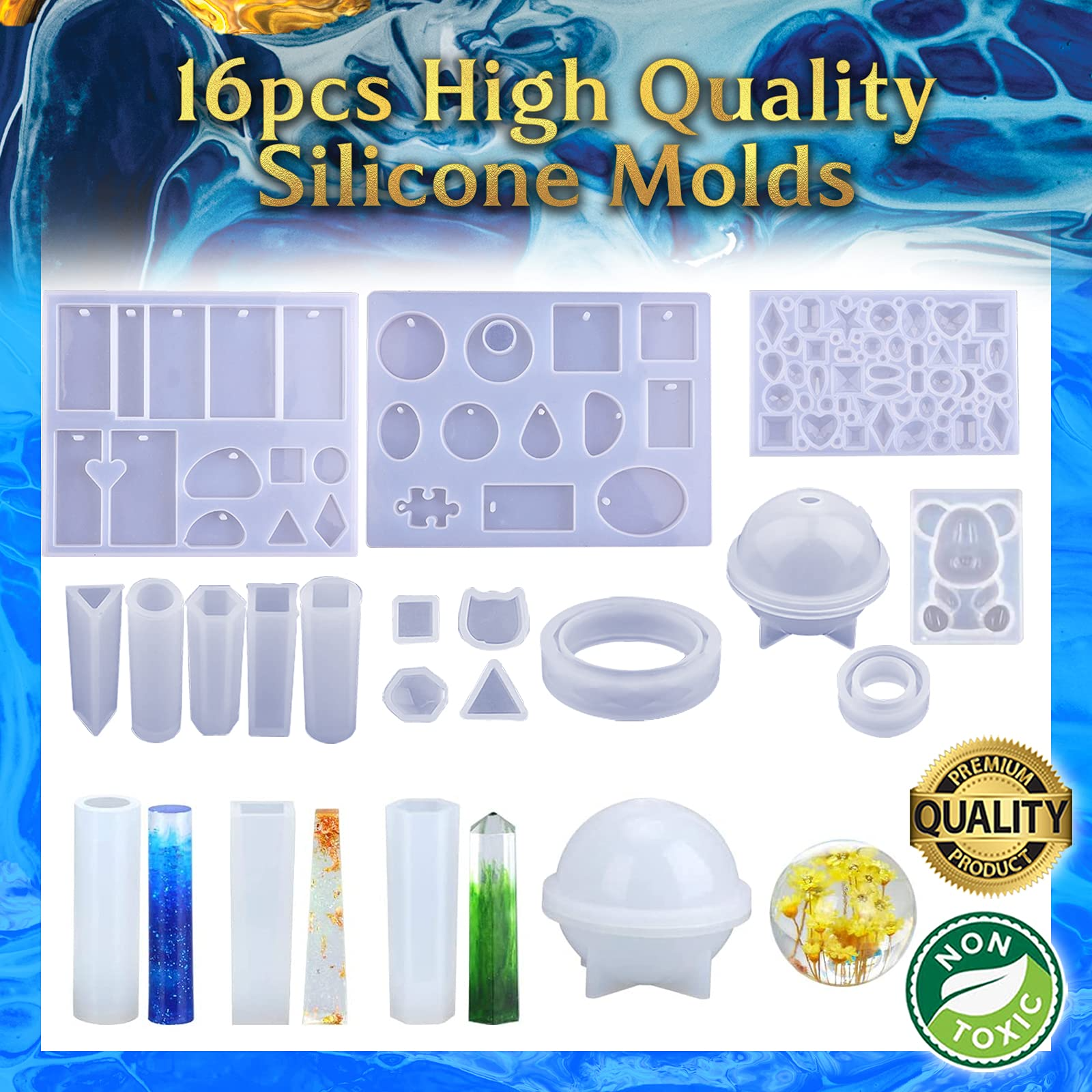 Silicone Resin Mold, Epoxy Resin Kit Molds for Resin Casting, Large Ja –  FULUNS