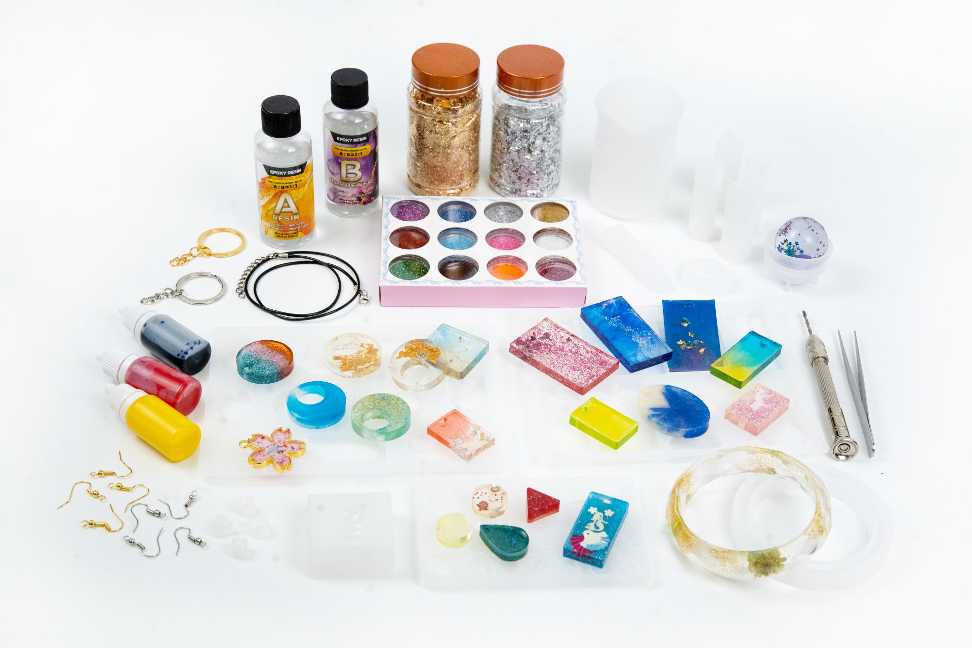 Resin Jewelry Making Starter Kit for Beginners Molds Supplies Tools Clear  Epoxy